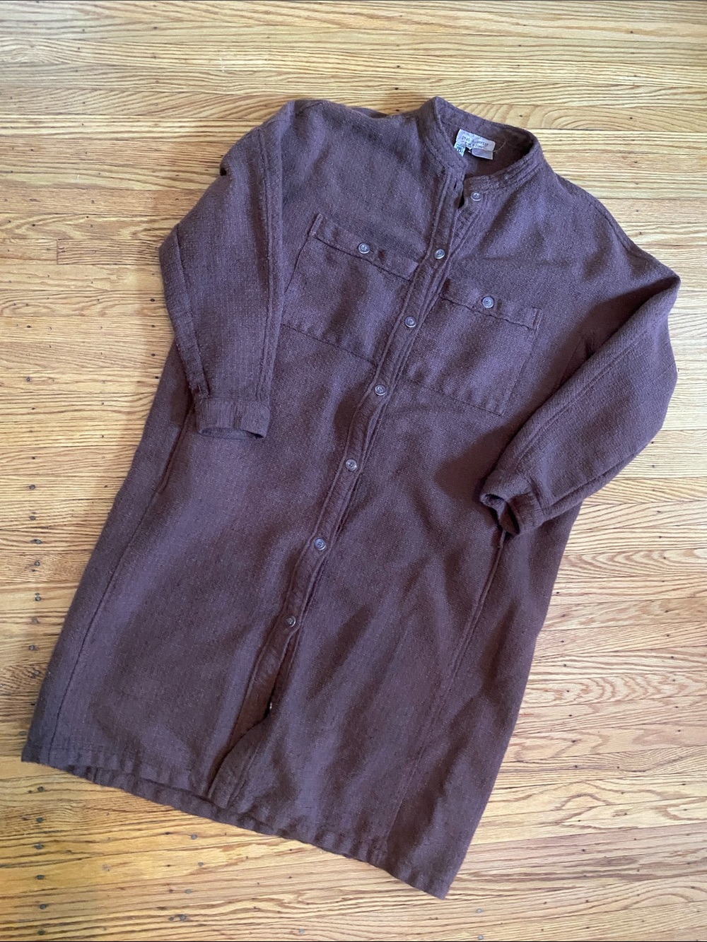 Women's Brown Long shirt dress